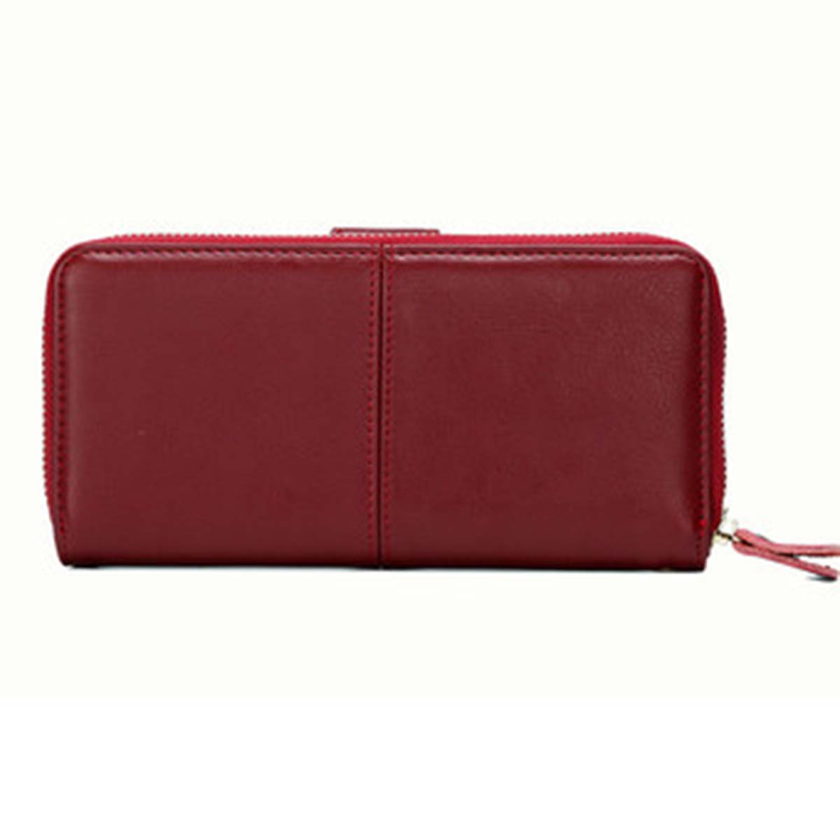 Women top grain genuine cow leather wallet real leather long model red intl 2866 5220706 2 product